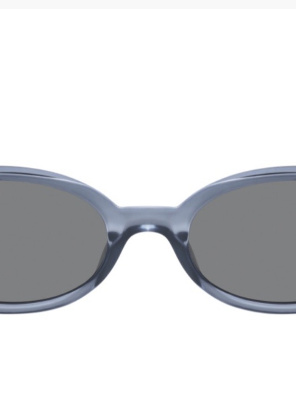 Brand New Felt Cute Quay Australia Slate Blue Oval Sunglasses with Gray Lenses
